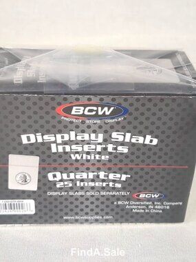 BCW Display Slab Inserts, Quarter White Foam, 25-Count
